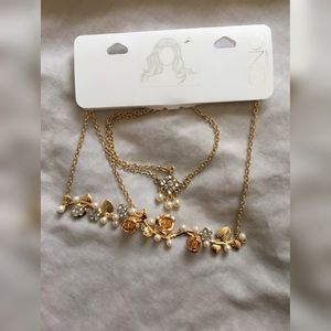SALE 3 for $15 Gold Floral Head Chain